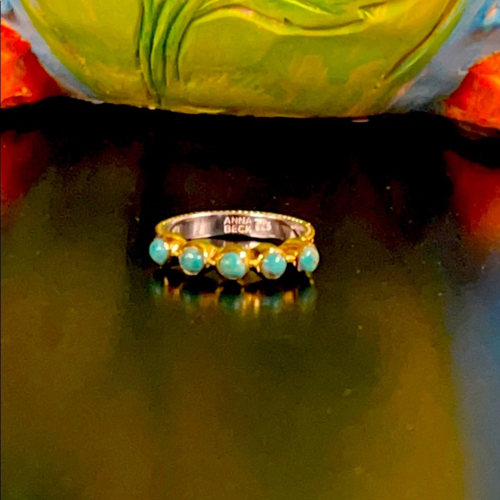 Wow Anna Beckturquoise Multi-Stone Ring - image 5